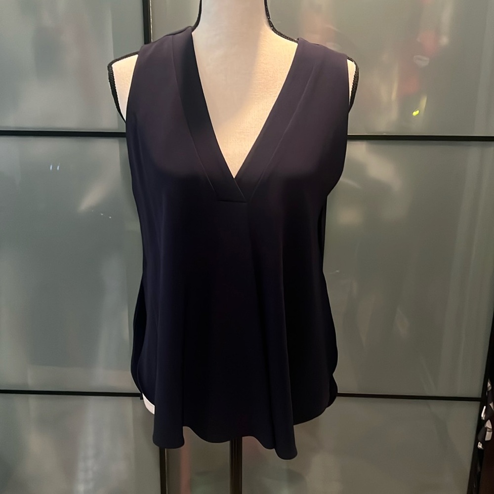 Derek Lam 10 crosby navy top sz 6